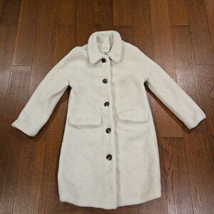 Stoosh White Faux Sherpa Jacket Women's Small